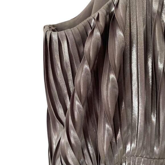 Banana Republic Silver Pleated Dress NWTs size 8 - Picture 6 of 10